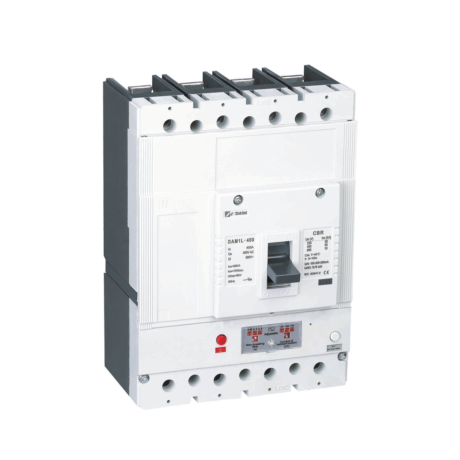 DAM1L-630  Earth Leakage protection circuit breaker (ELCB)