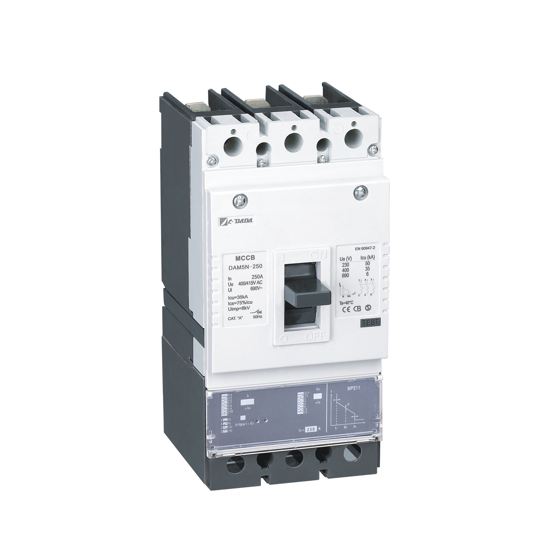 DAM1 series electronic type Moulded case circuit breaker(MCCB)