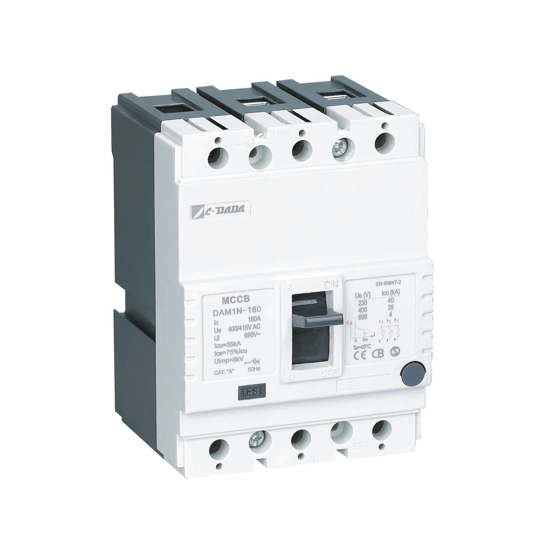 DAM1 series thermal adjustable type Moulded case circuit breaker(MCCB)