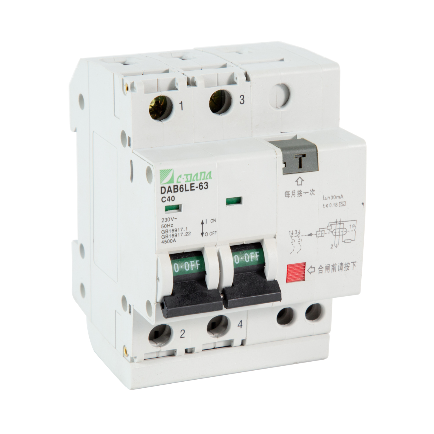 DAB6LE-63 Earth leakage circuit breaker