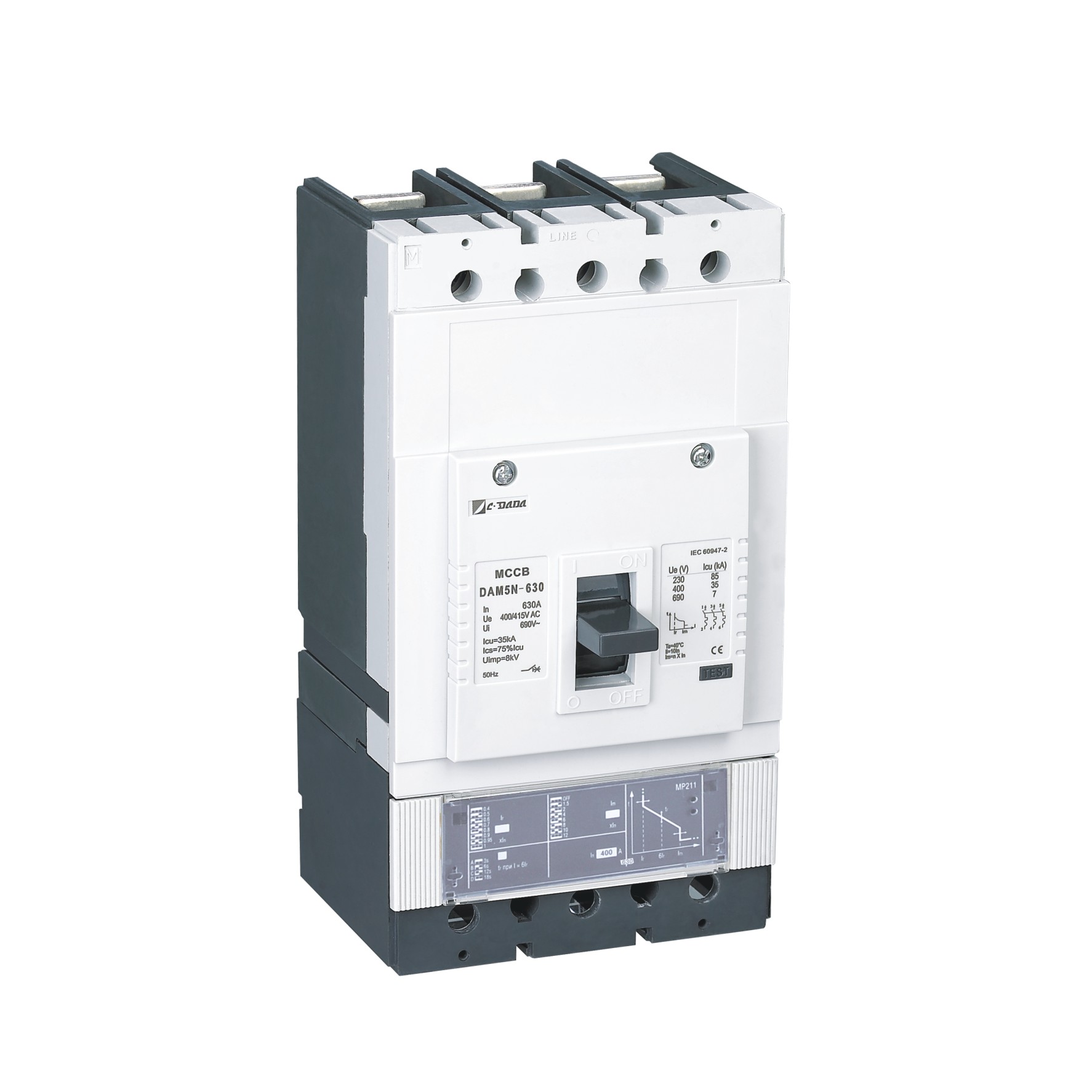 DAM1 series electronic type Moulded case circuit breaker(MCCB)