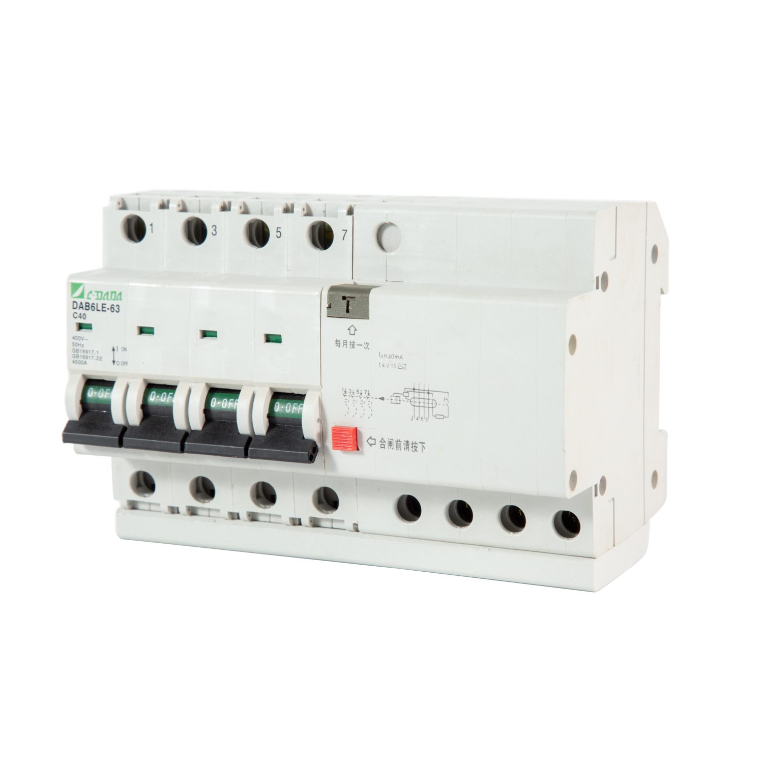 DAB6LE-63 Earth leakage circuit breaker