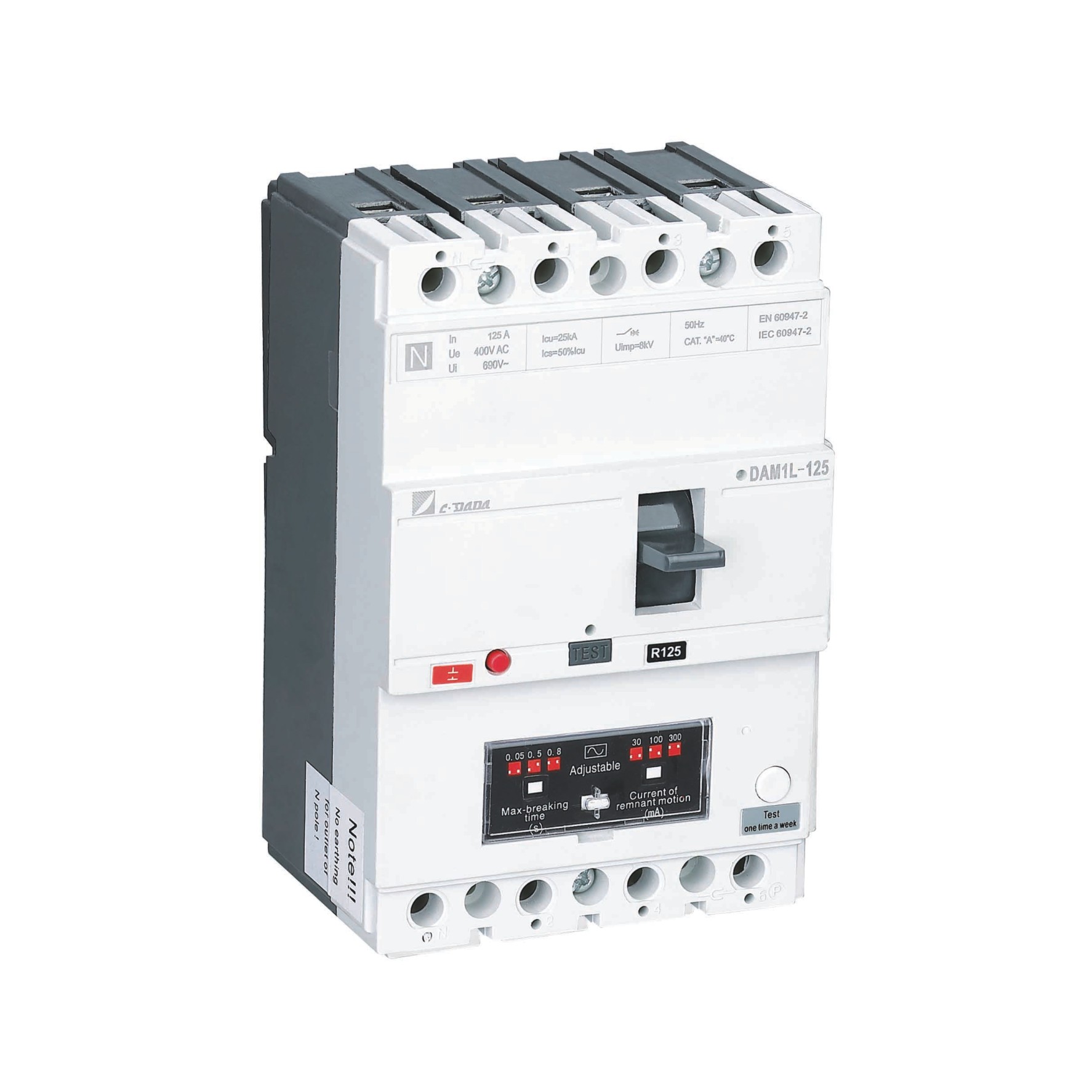 DAM1L-125  Earth Leakage protection circuit breaker (ELCB)