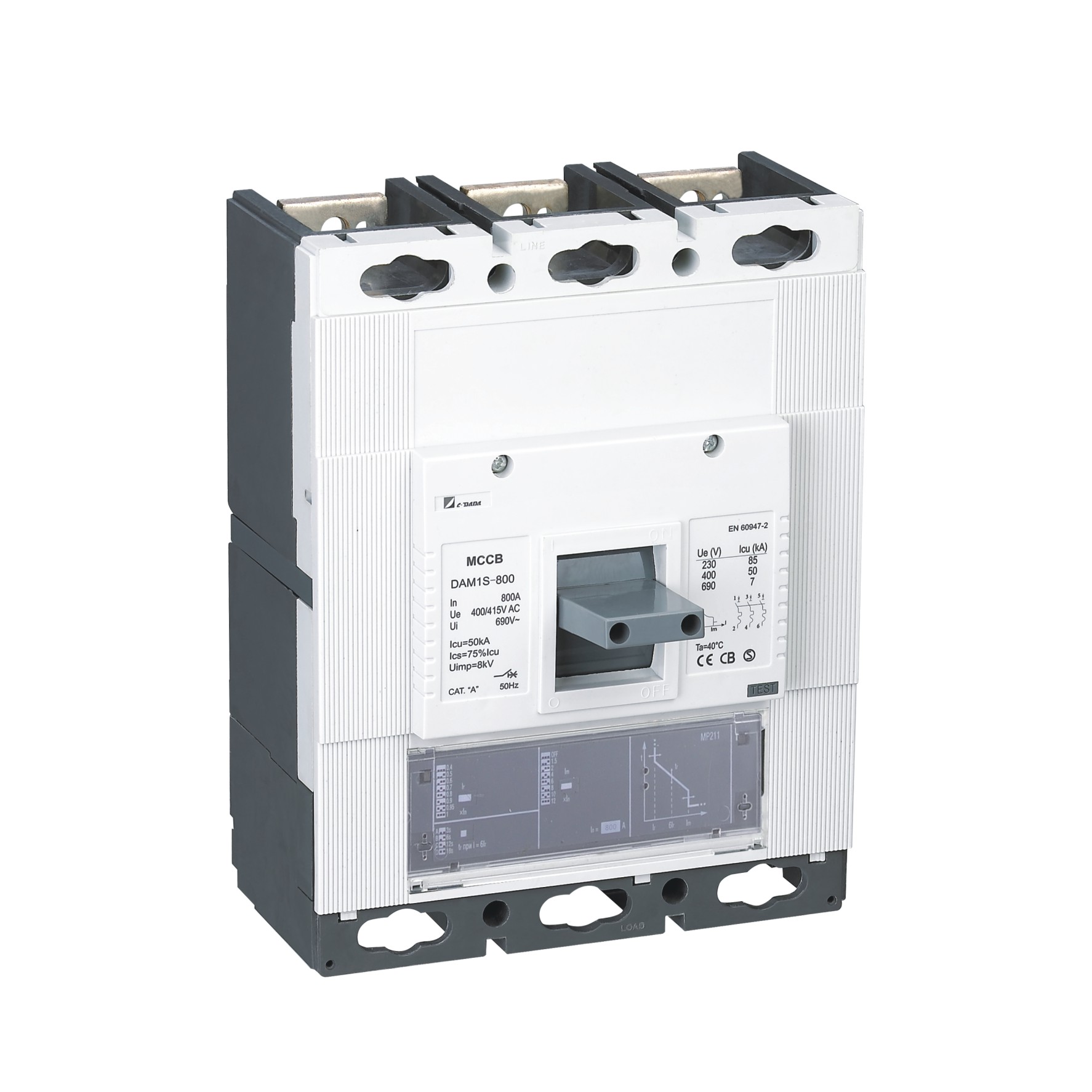 DAM1 series electronic type Moulded case circuit breaker(MCCB)