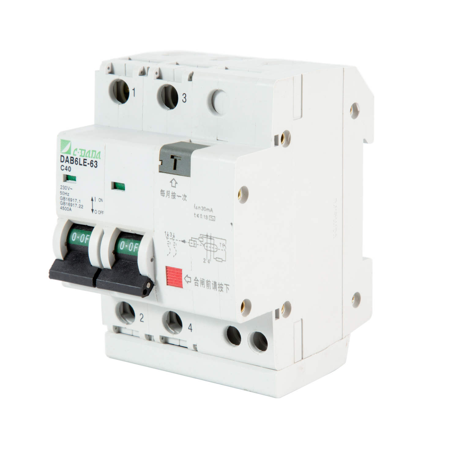 DAB6LE-63 Earth leakage circuit breaker