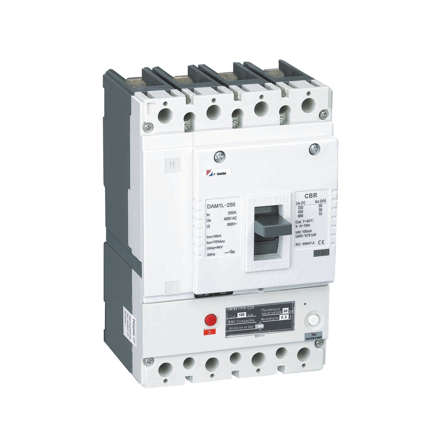 DAM1L-250  Earth Leakage protection circuit breaker (ELCB)