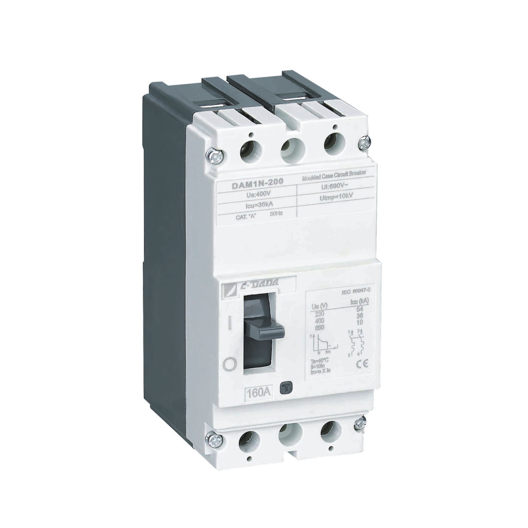 DAM1-125 series thermal overload operation Moulded case circuit breaker(Fixed type)