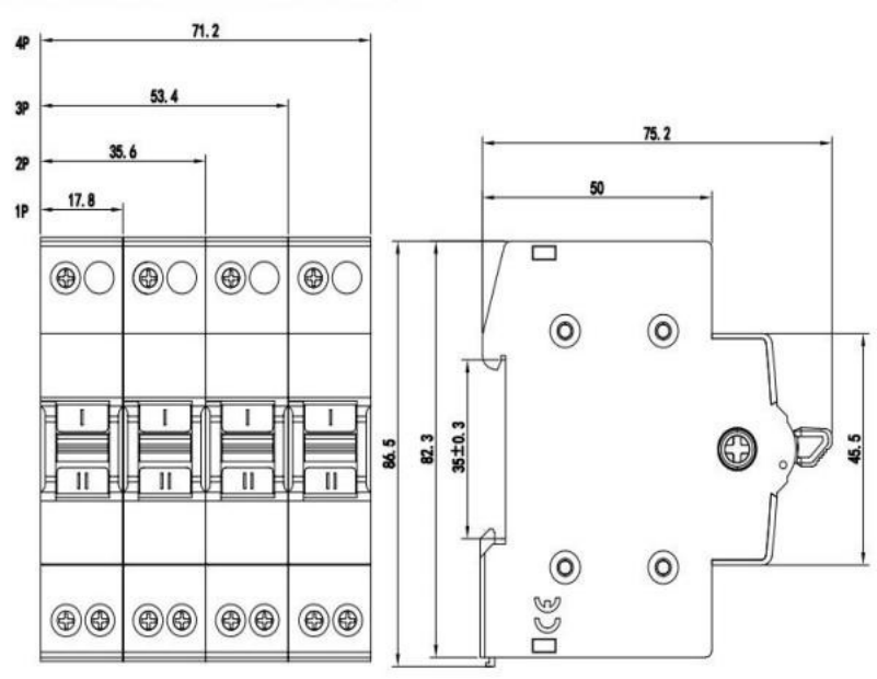 Overall&Installation Dimensions